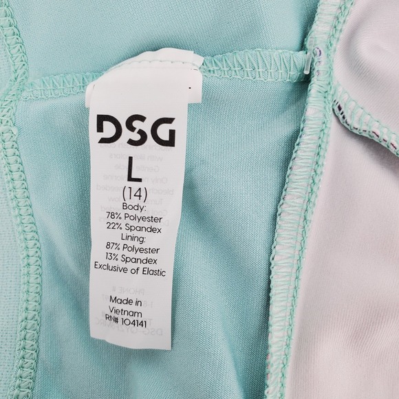 DSG Momentum Shelf Bra Tank Top Moisture Wicking Ice Cave Multi Print Girls L - Picture 6 of 9